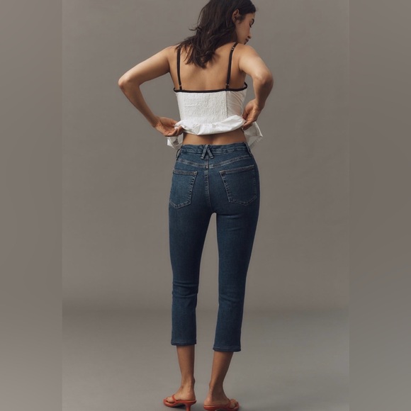 Good American Good Capri Mid-Rise Skinny w/ Calf Length Leg Jeans Size 6 NWT - Picture 2 of 7